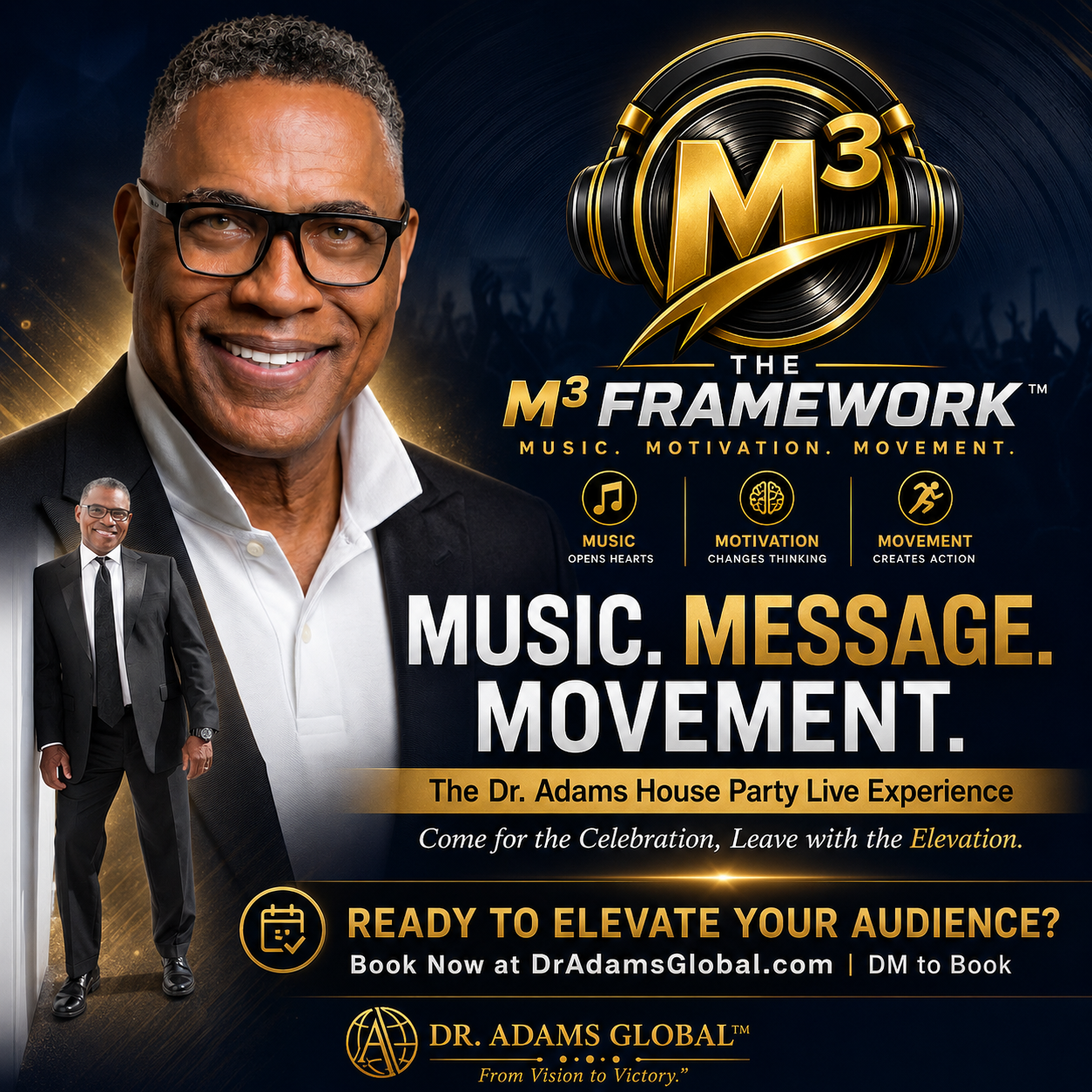 The M3 Framework — Music opens hearts, Motivation changes thinking, Movement creates action